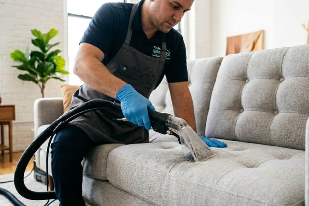 how long does upholstery take to dry after cleaning in Tulsa, OK