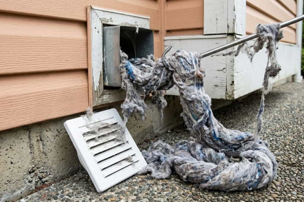 signs dryer vent is clogged dangerous
